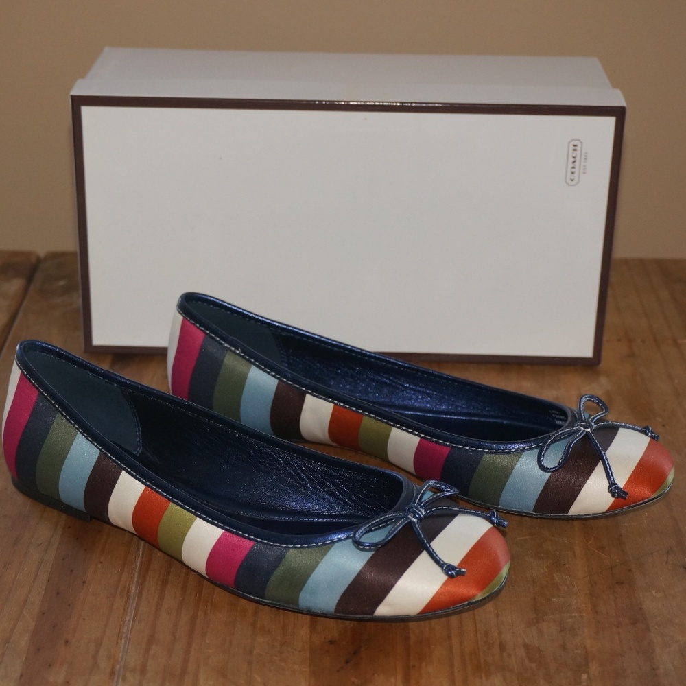 Coach Ladie Stripe Legacy Flats